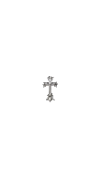 a silver cross on a white background .