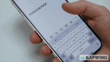 someone is typing goals as fuck on a cell phone