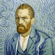 a close up of a painting of a man with a beard in a suit .