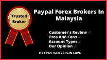 a paypal forex brokers in malaysia advertisement with a gold ribbon