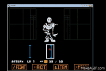 a computer screen shows a skeleton with a heart in his chest