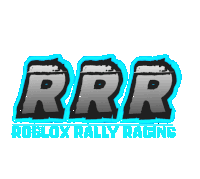 a logo for roblox rally racing that is blue and black