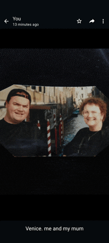 a photo of a man and a woman taken in venice