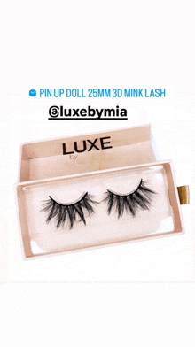 pin up doll 25mm 3d mink lash by luxe