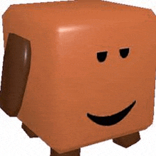 a 3d rendering of a cube with a smiling face on it .