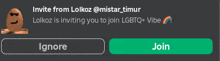 a green button that says join on it