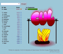 a computer screen shows a score of 35,96 and a progress bar