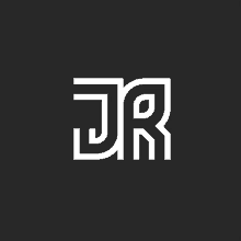 a black and white logo with the letter jr in the middle