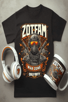 a t-shirt with a soldier and the words zoteam on it