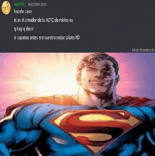 a cartoon of superman with a smiley face on the bottom