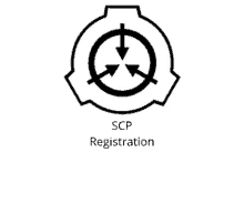 a black and white logo for scp registration with arrows pointing in different directions