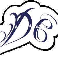 a drawing of a cloud with the letters d and c on it