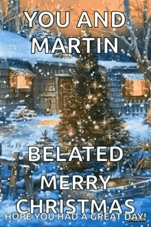 you and martin belated merry christmas hope you had a great day !