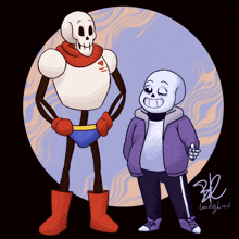 a drawing of papyrus and sans with the name lucidly lucid on the bottom