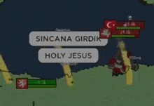 sincana girdik holy jesus is displayed on the screen