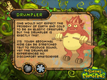 a picture of a monster from my singing monsters holding a drum stick