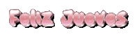 the word jueves is written in pink letters