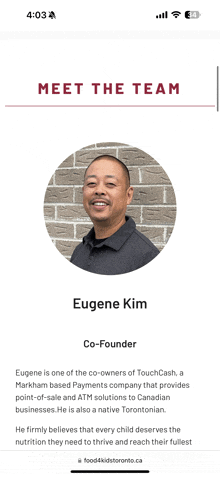 a phone screen shows a picture of eugene kim co-founder