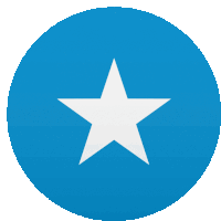 a blue circle with a white star inside of it