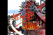 a roller coaster that says nemesis inferno on the front