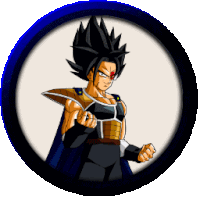 a picture of a cartoon character in a circle with a blue border