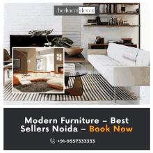 a poster for modern furniture sellers in noida