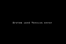 a black background with white letters that say system card version error