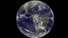 a close up of the earth from space showing the united states and south america .