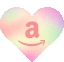 a pink heart with the letter a and an arrow in it .