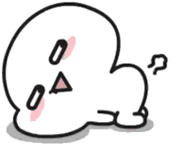 a cartoon drawing of a ghost with a triangle on its face laying on the ground .