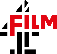 a black and red logo that says 4 film