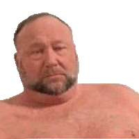 a shirtless man with a beard has his eyes closed