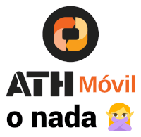 a logo for ath movil o nada with a cartoon girl