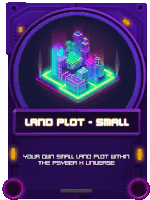 a purple box that says land plot - small