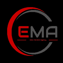 a logo for elite marshal agency with a red circle