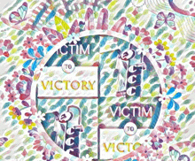 a drawing of a circle with the words victim to victory in the middle