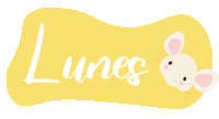 the word lunes is on a yellow background