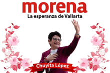 a poster for morena la esperanza de vallarta with chuyita lopez in the center