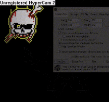 a screenshot of an unregistered hypercam 2 screen