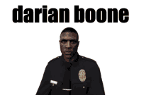 a picture of a police officer with the name darian boone on the bottom