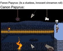 canon papyrus is a clueless innocent cinnamon roll in this video game