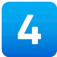 a blue icon with a white number four on it