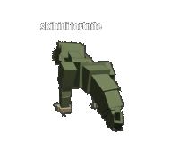 a 3d model of a crocodile with the words skibidi fortnite written on it