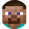 a pixel art of a minecraft character with a beard and blue eyes .