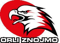 a logo for orli znojmo shows an eagle head