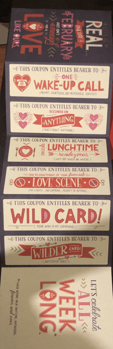 a bunch of coupons with one that says wild card on it