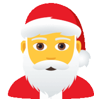 a cartoon illustration of santa claus with a white beard and a red hat