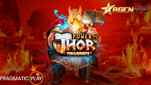 an advertisement for a game called power of thor