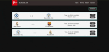 a screenshot of a bundesliga website showing chelsea manchester city and real madrid