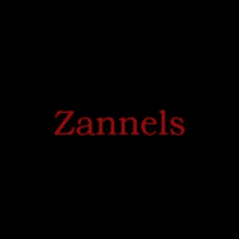 a black background with red text that says zannels